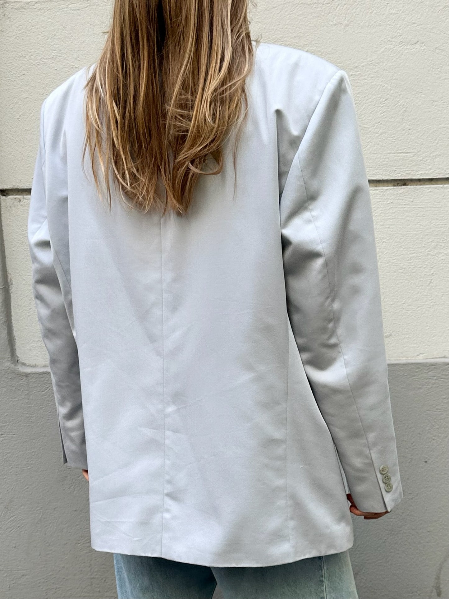 Vintage Light Gray/Blue Blazer Jacket XL