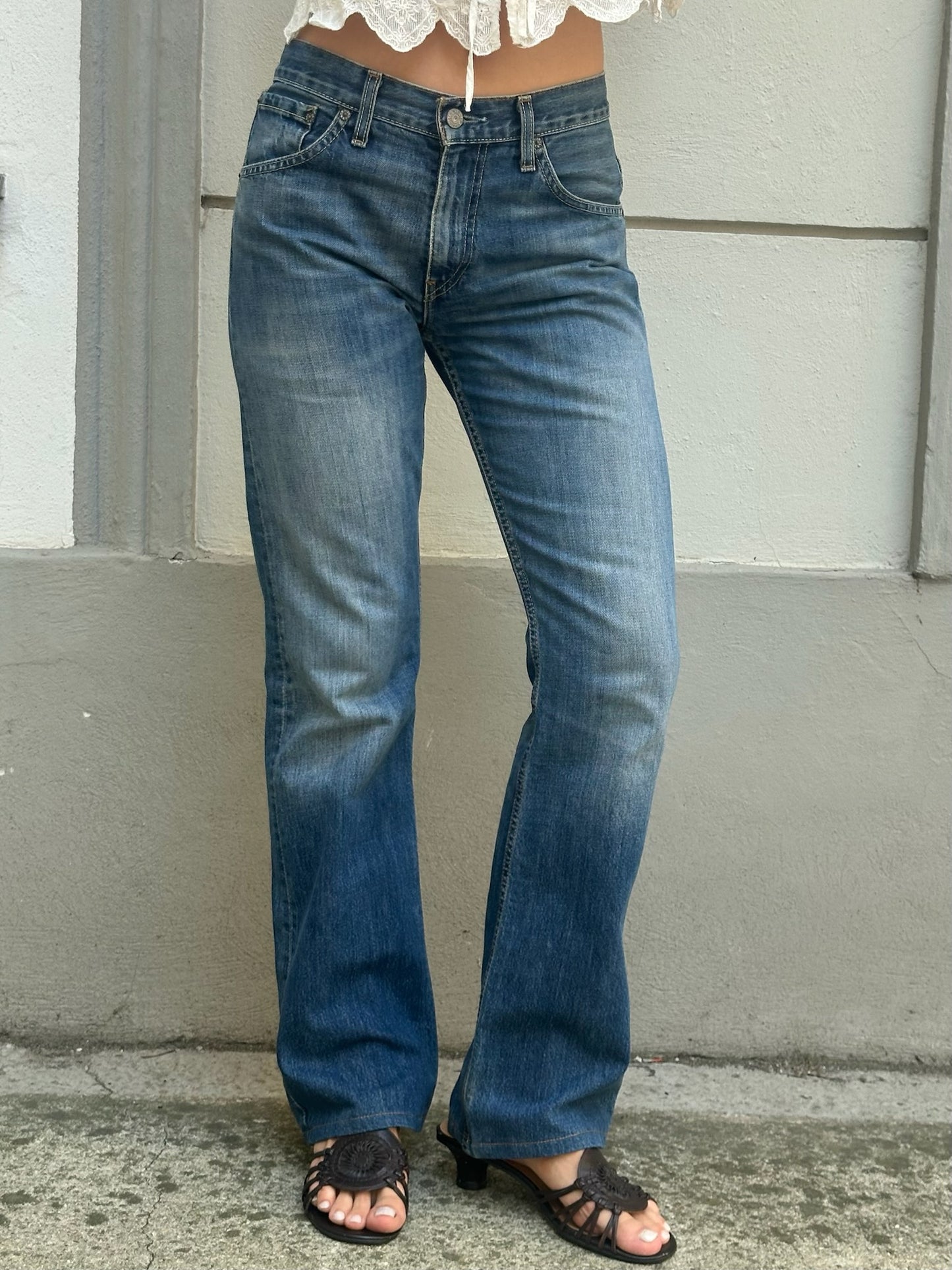 Vintage Levi's Bootleg Mid Waist Straight Leg Jeans S EU 36