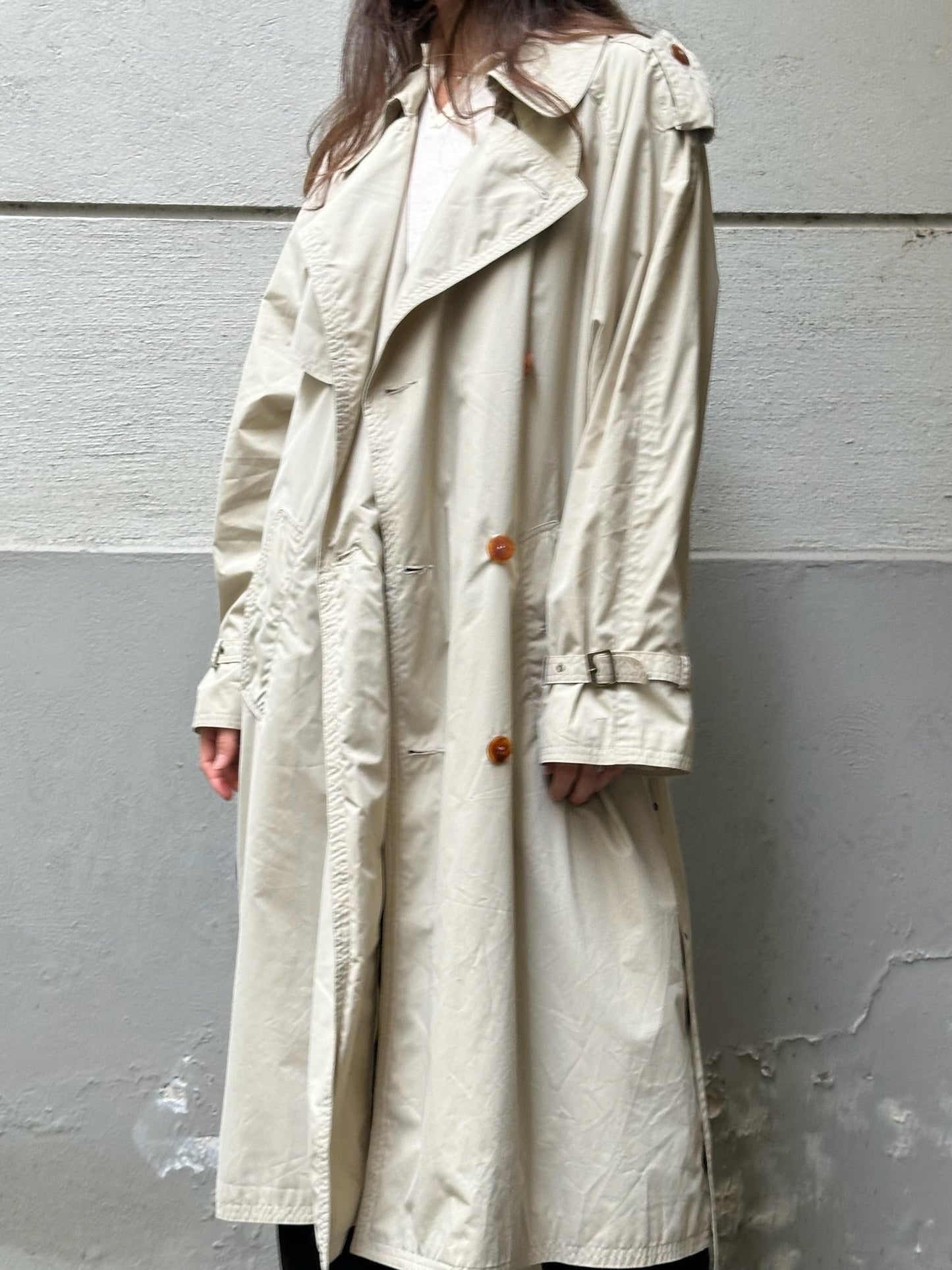 Vintage Light Cream/Beige Trench Coat M/L