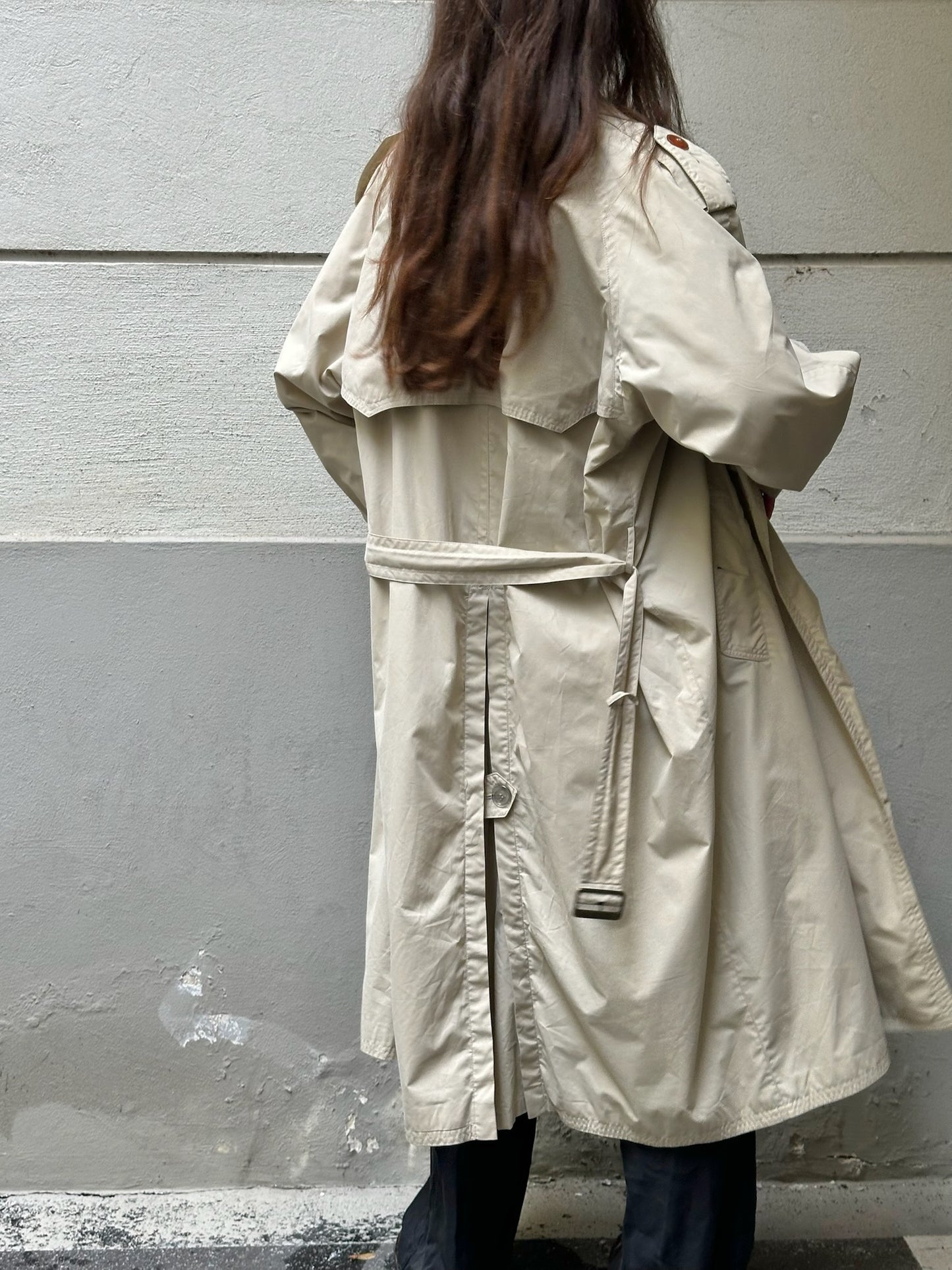 Vintage Light Cream/Beige Trench Coat M/L