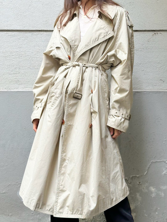 Vintage Light Cream/Beige Trench Coat M/L