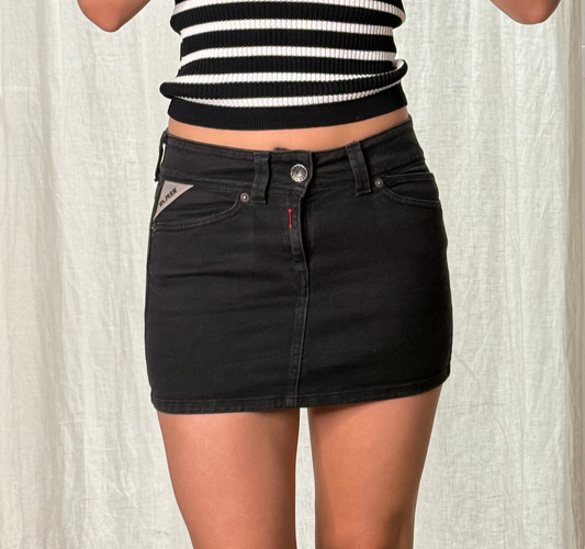 Black Replay Micro Mini Skirt XS