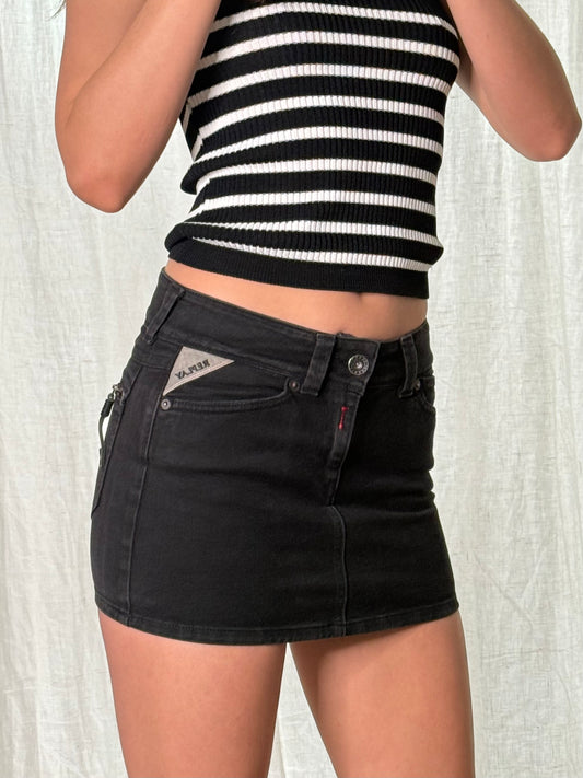Black Replay Micro Mini Skirt XS