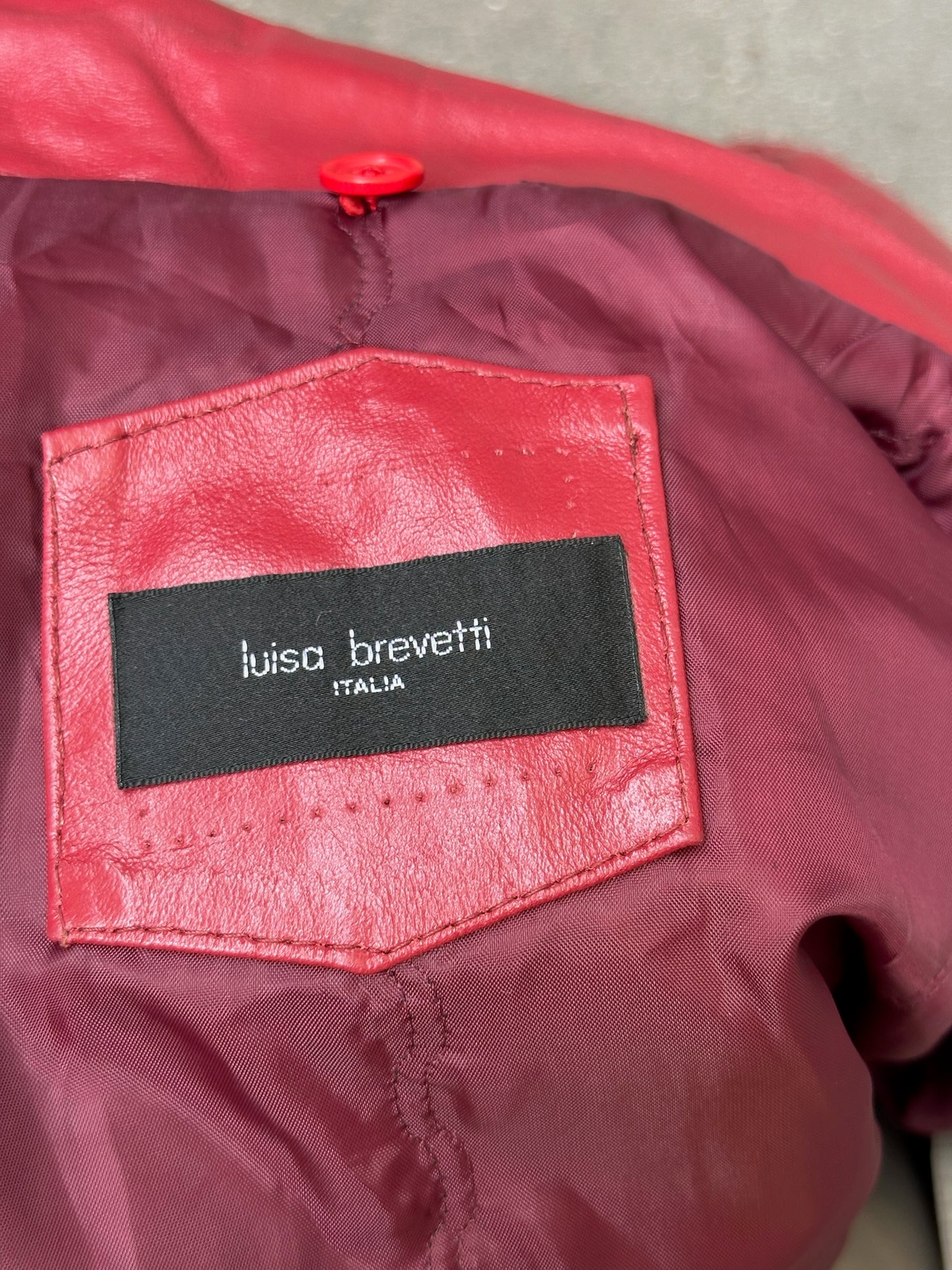 Vintage 100% Genuine Leather Red Jacket S/M