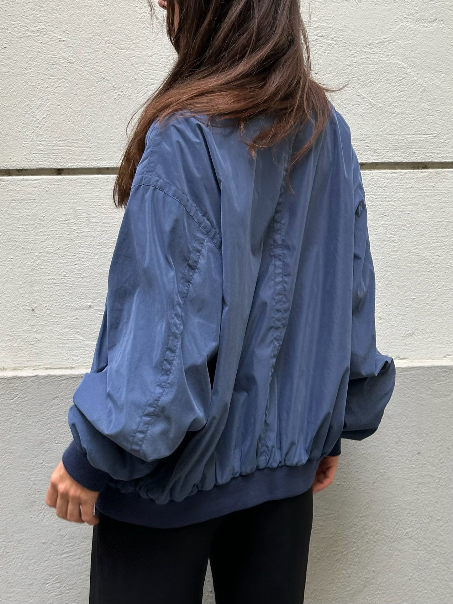 Vintage Blue Unisex Bomber Jacket L