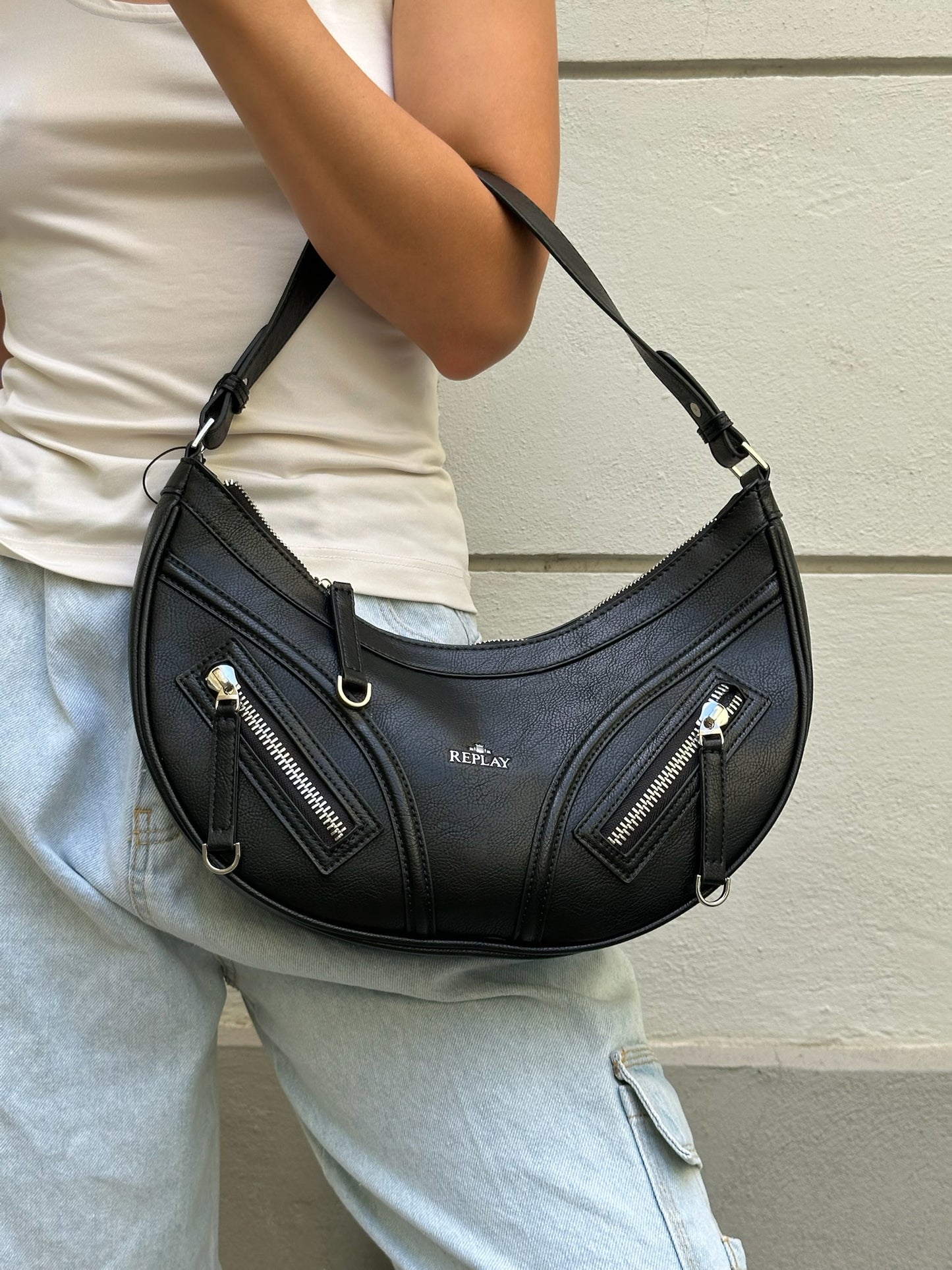 Replay Black New With Tags Shoulder Bag