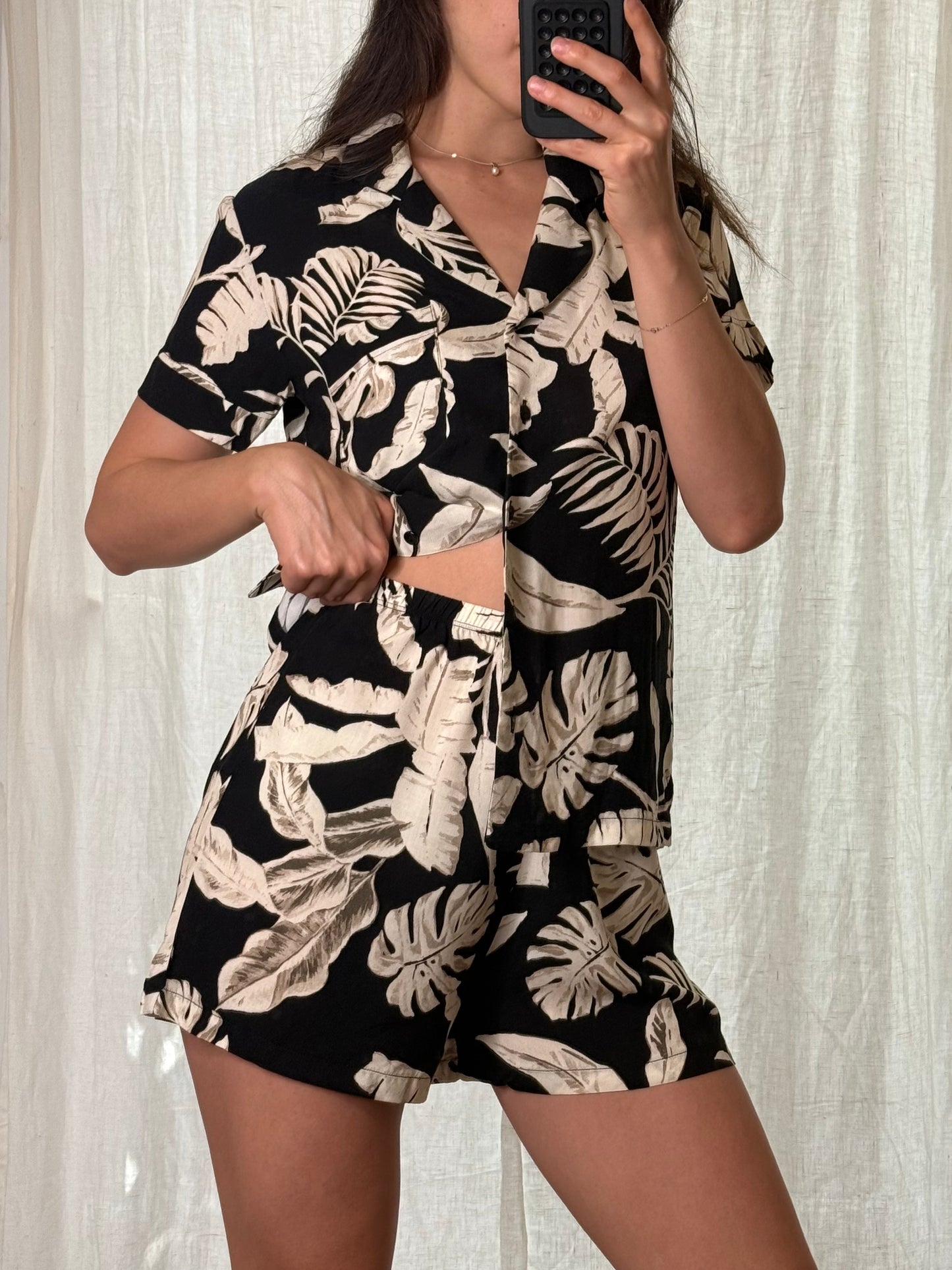 Button Down Shirt & Shorts 2 Piece Set