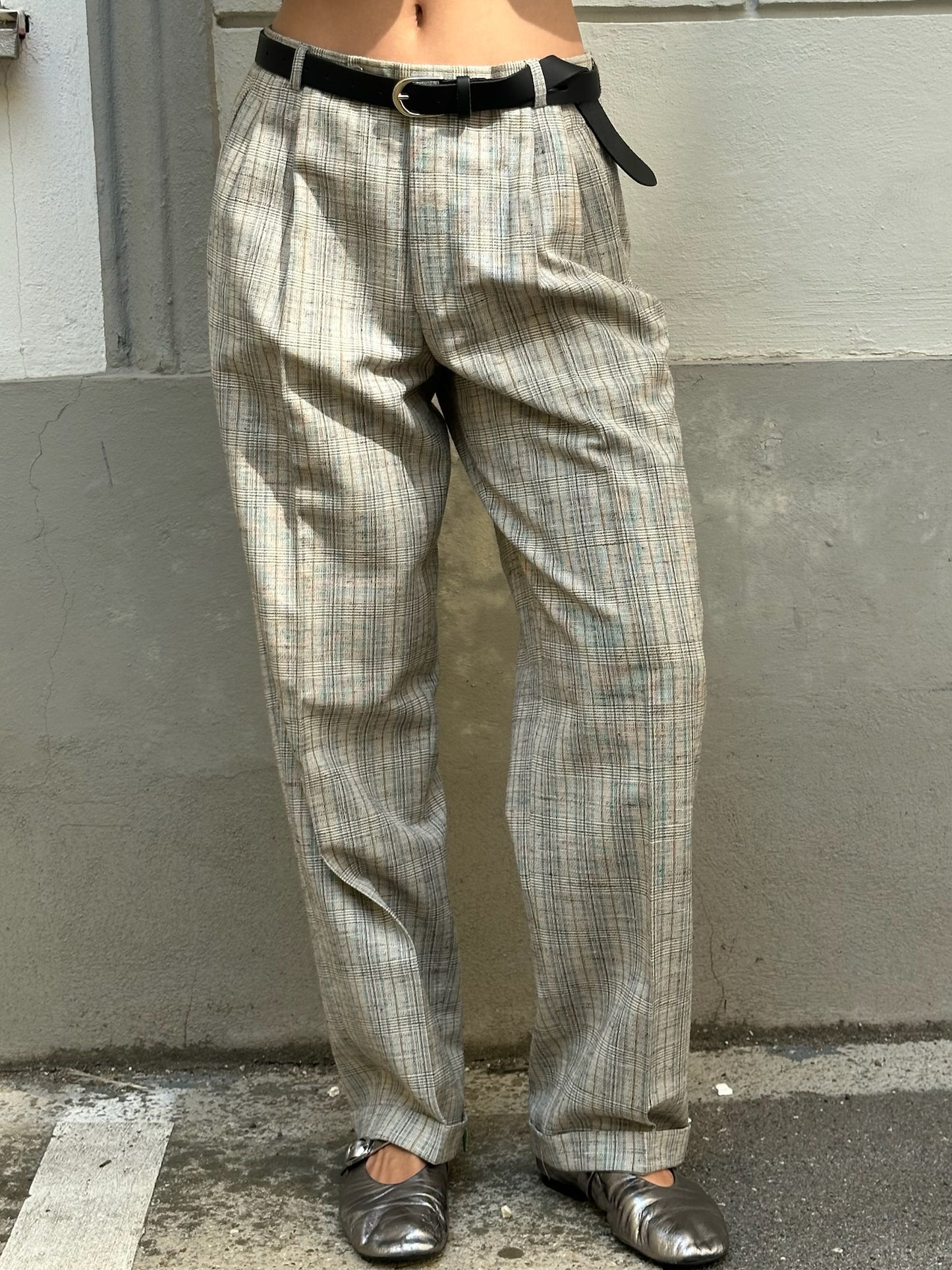 Vintage 2-Piece Wool Blend Blazer & Trousers Set L