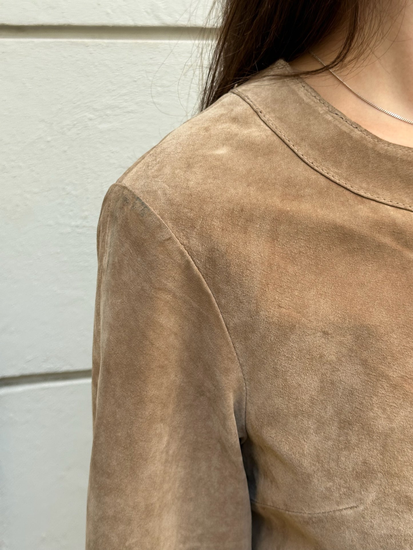 Vintage 100% Genuine Leather Suede Stefanel Mini Dress S