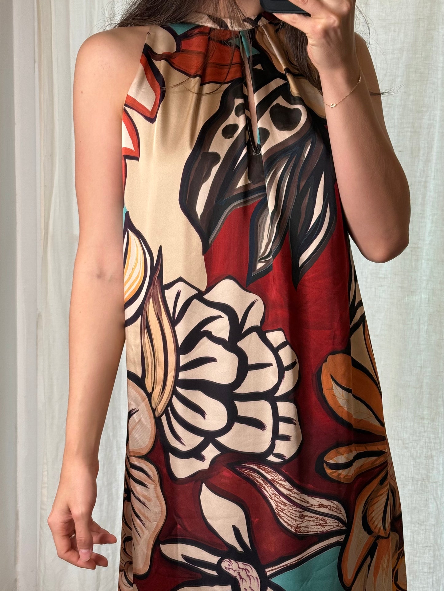 Patterned Maxi Dress M