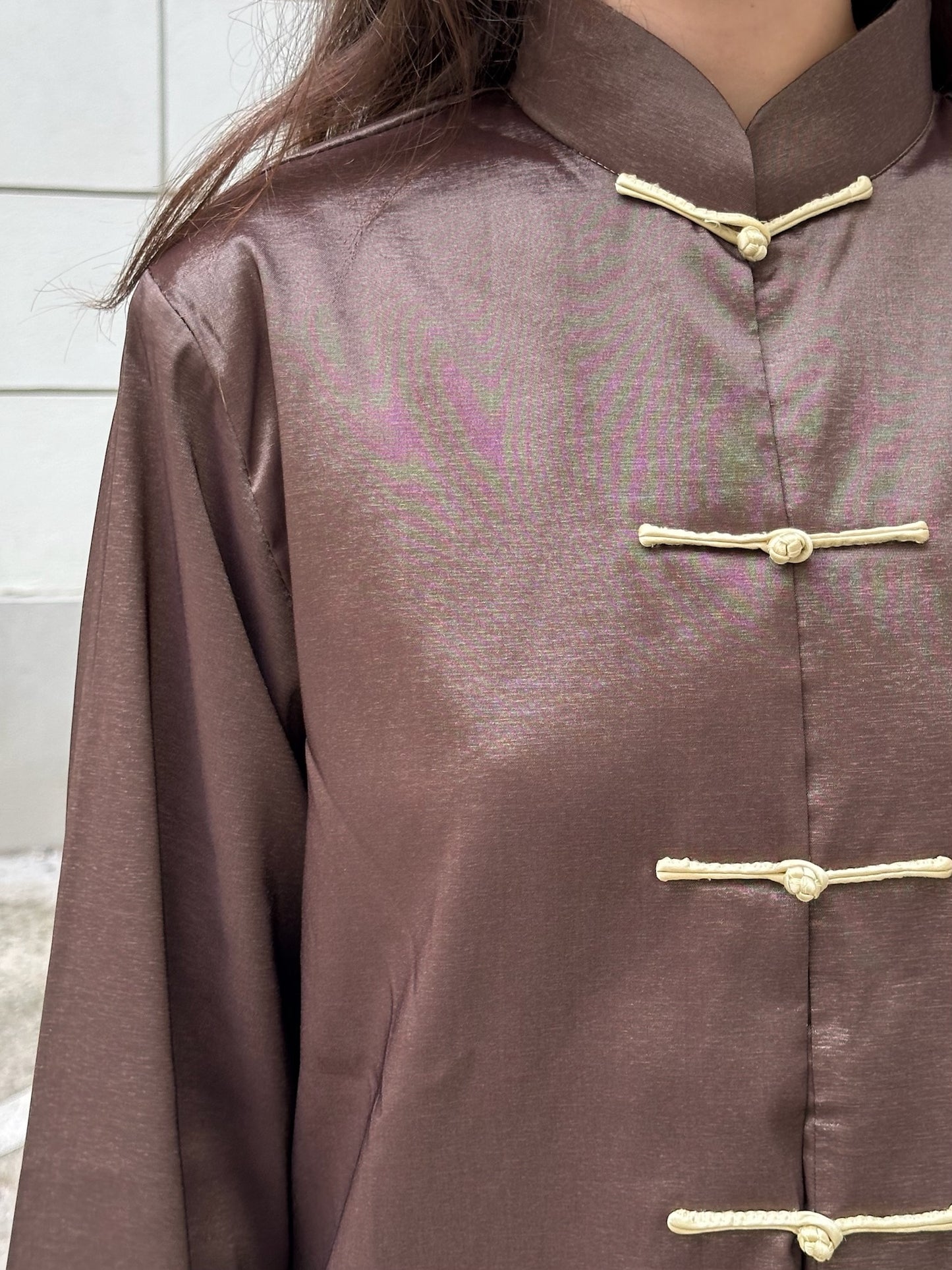 Vintage Asian/Oriental Brown & Tan Jacket M/L