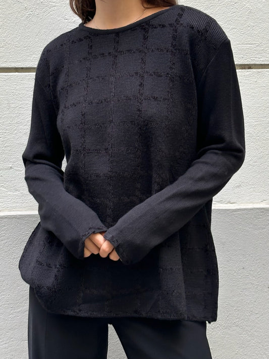 Vintage Black Wool Blend Sweater M