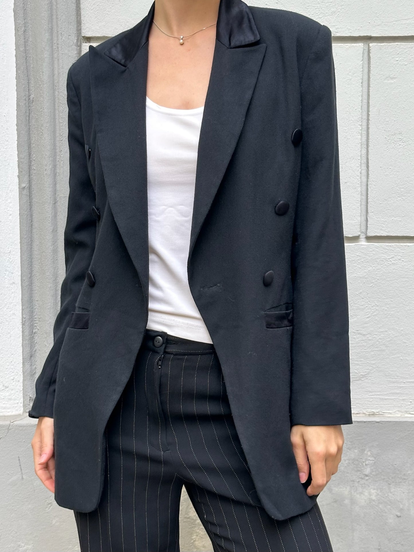 Vintage Black Viscose Blend S/M