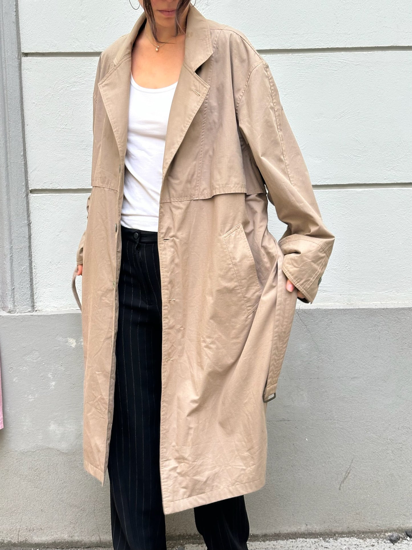 Vintage Beige/Khaki Trench Coat M/L