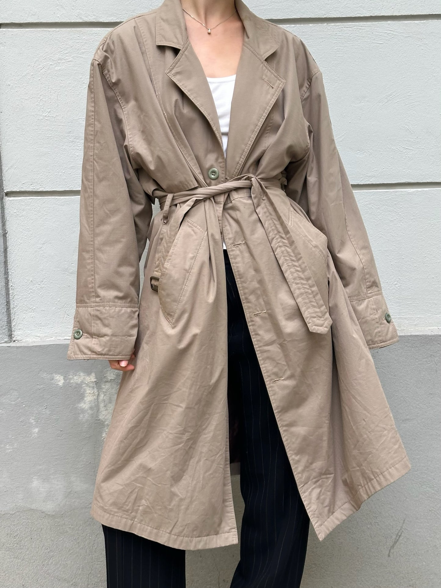 Vintage Beige/Khaki Trench Coat M/L