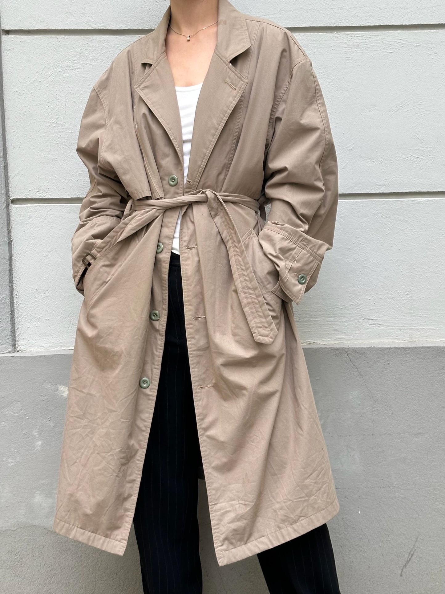 Vintage Beige/Khaki Trench Coat M/L