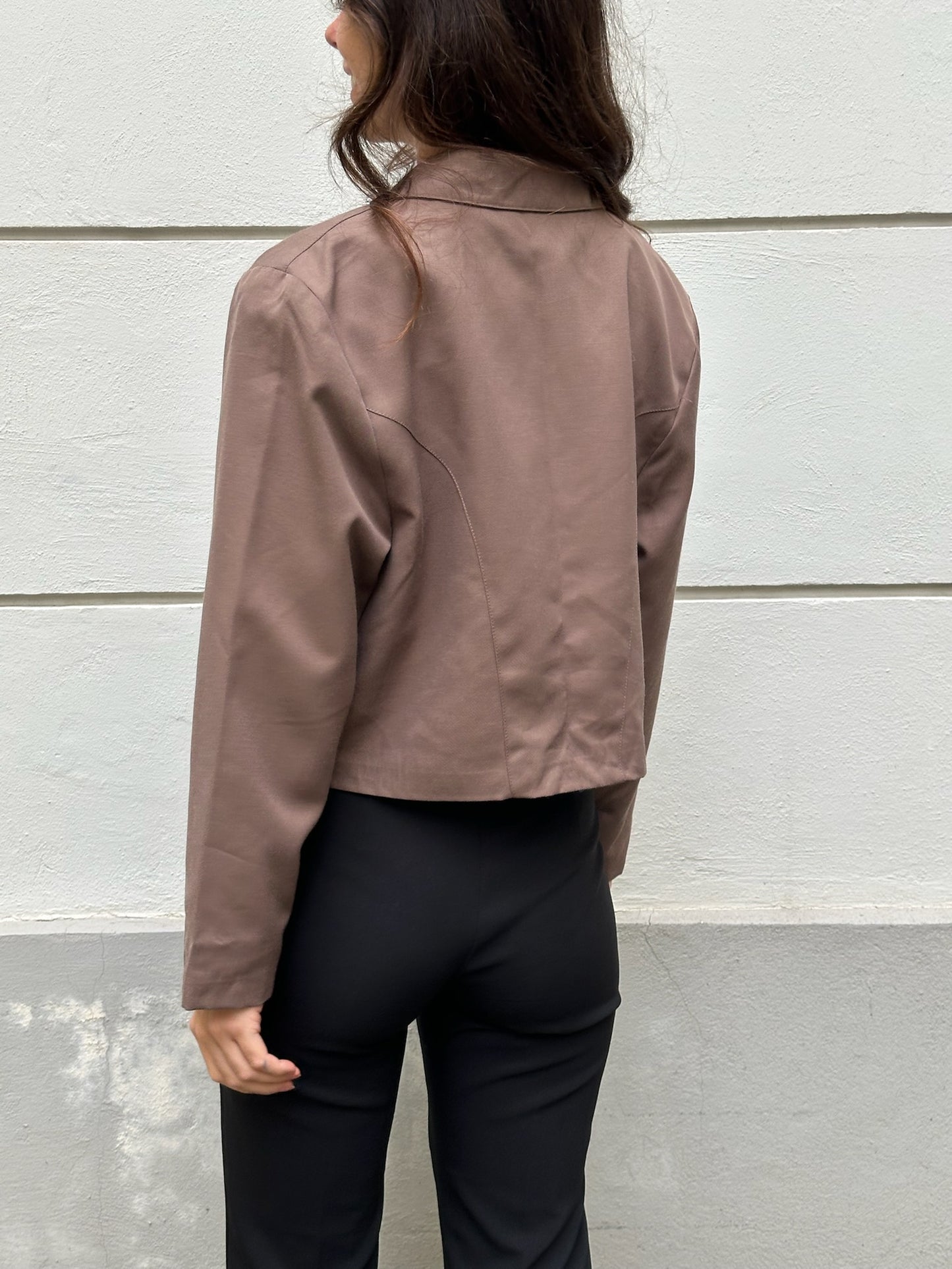 Vintage Light Brown Short Blazer Jacket M