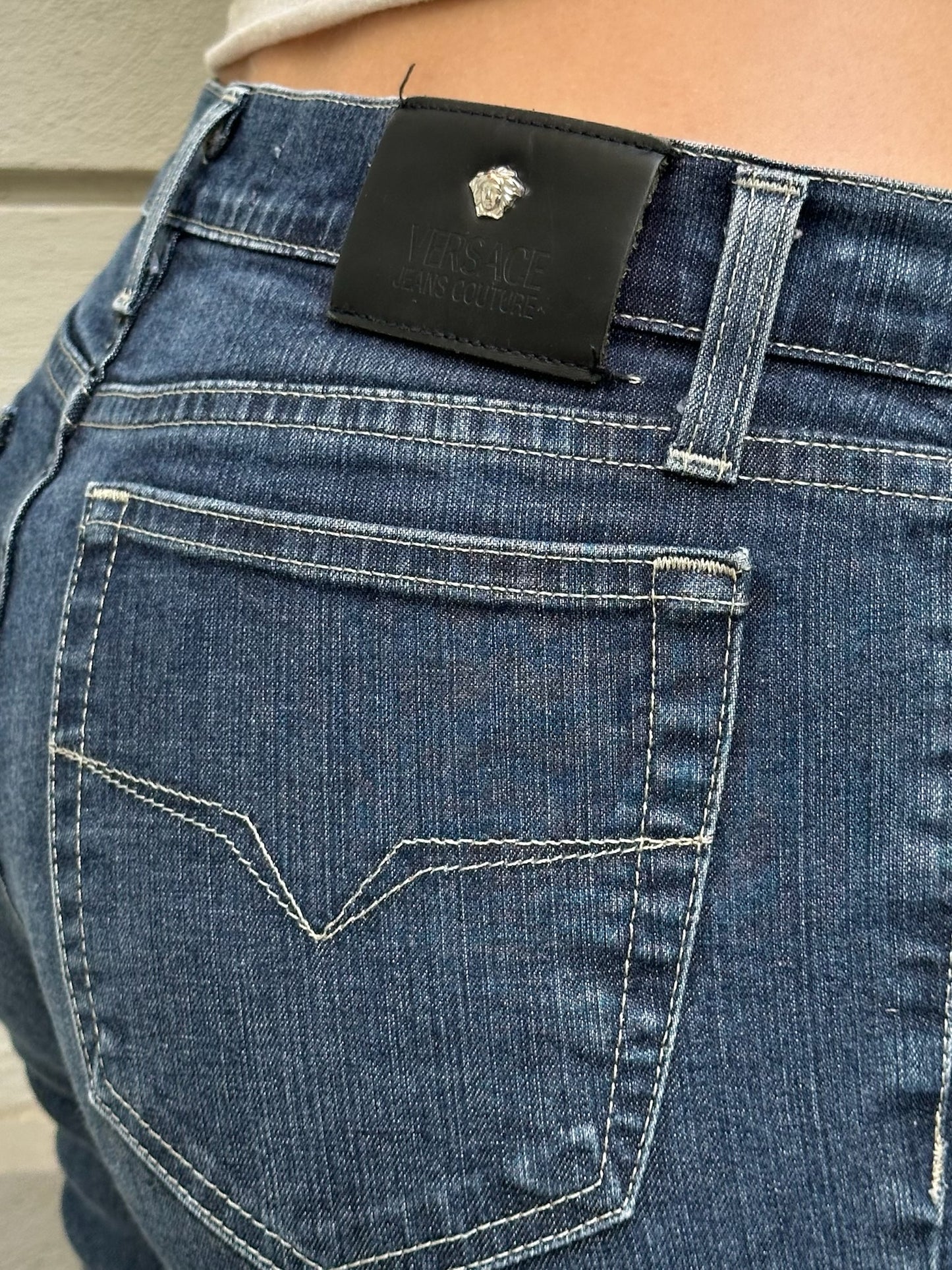 Vintage Y2K Versace Bootleg Jeans S EU 36