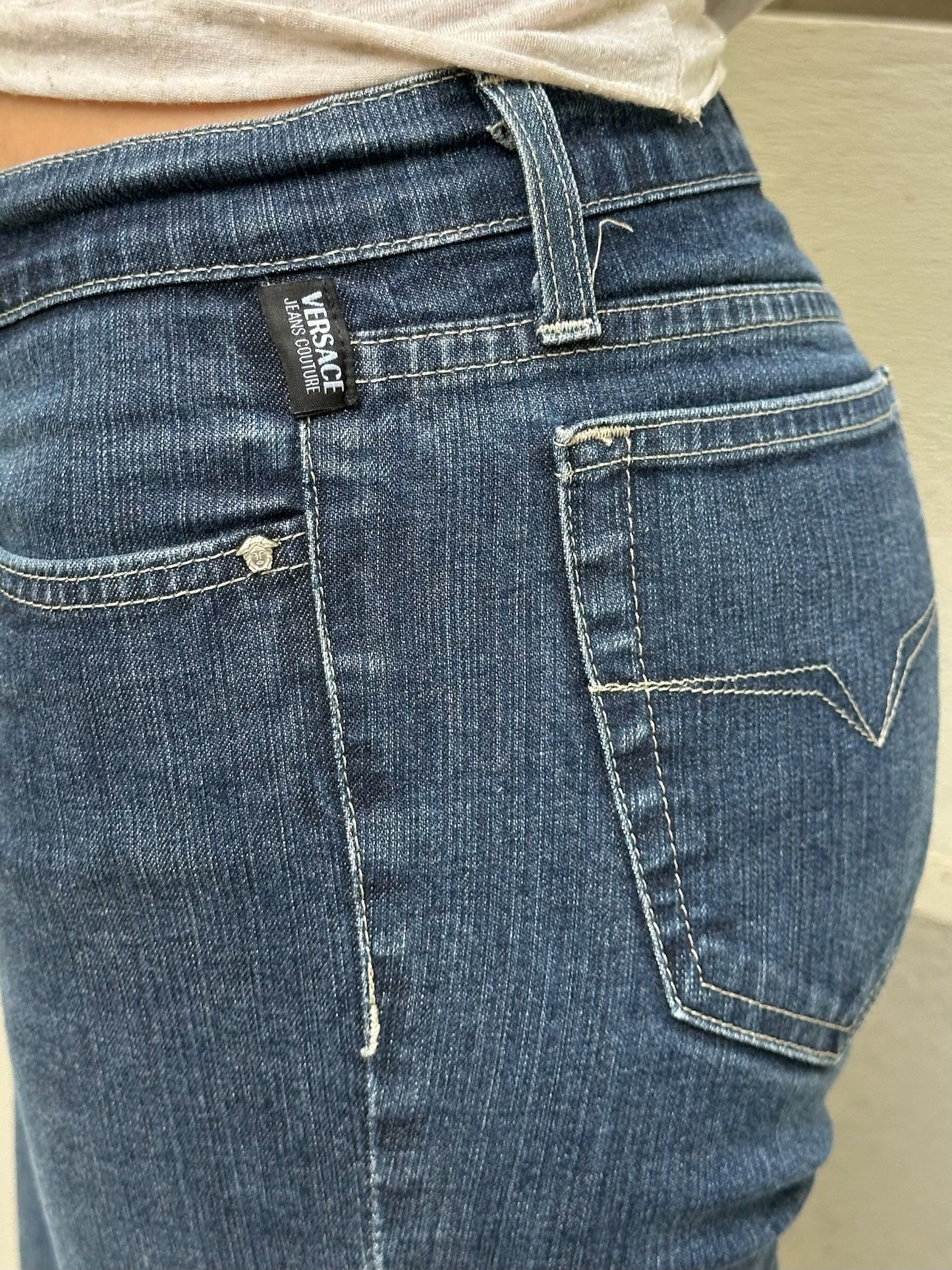 Vintage Y2K Versace Bootleg Jeans S EU 36