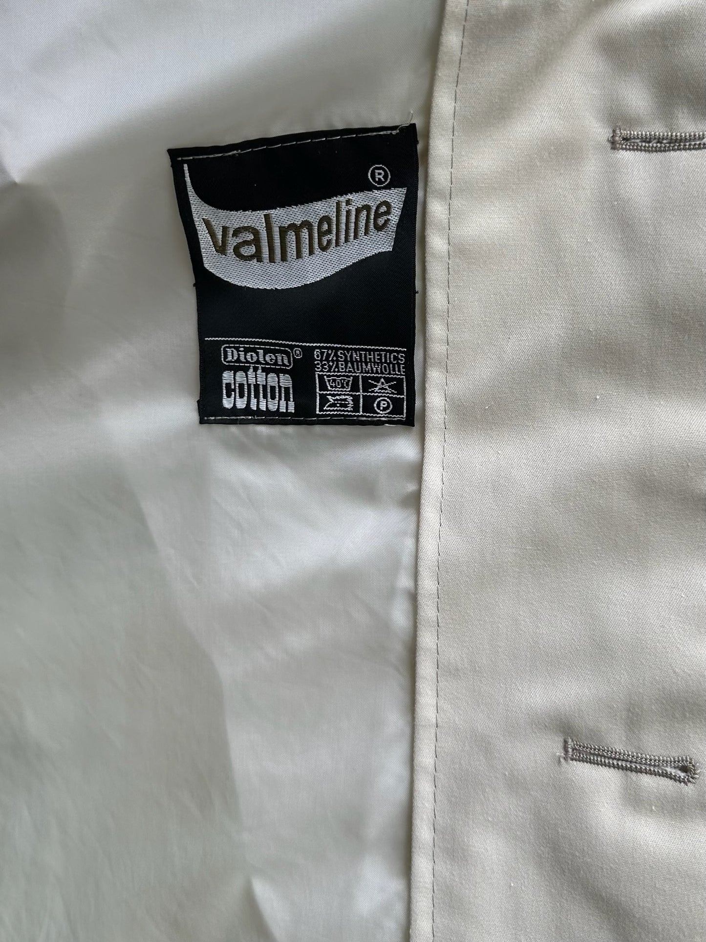Vintage Off-White Trench Coat Jacket S/M