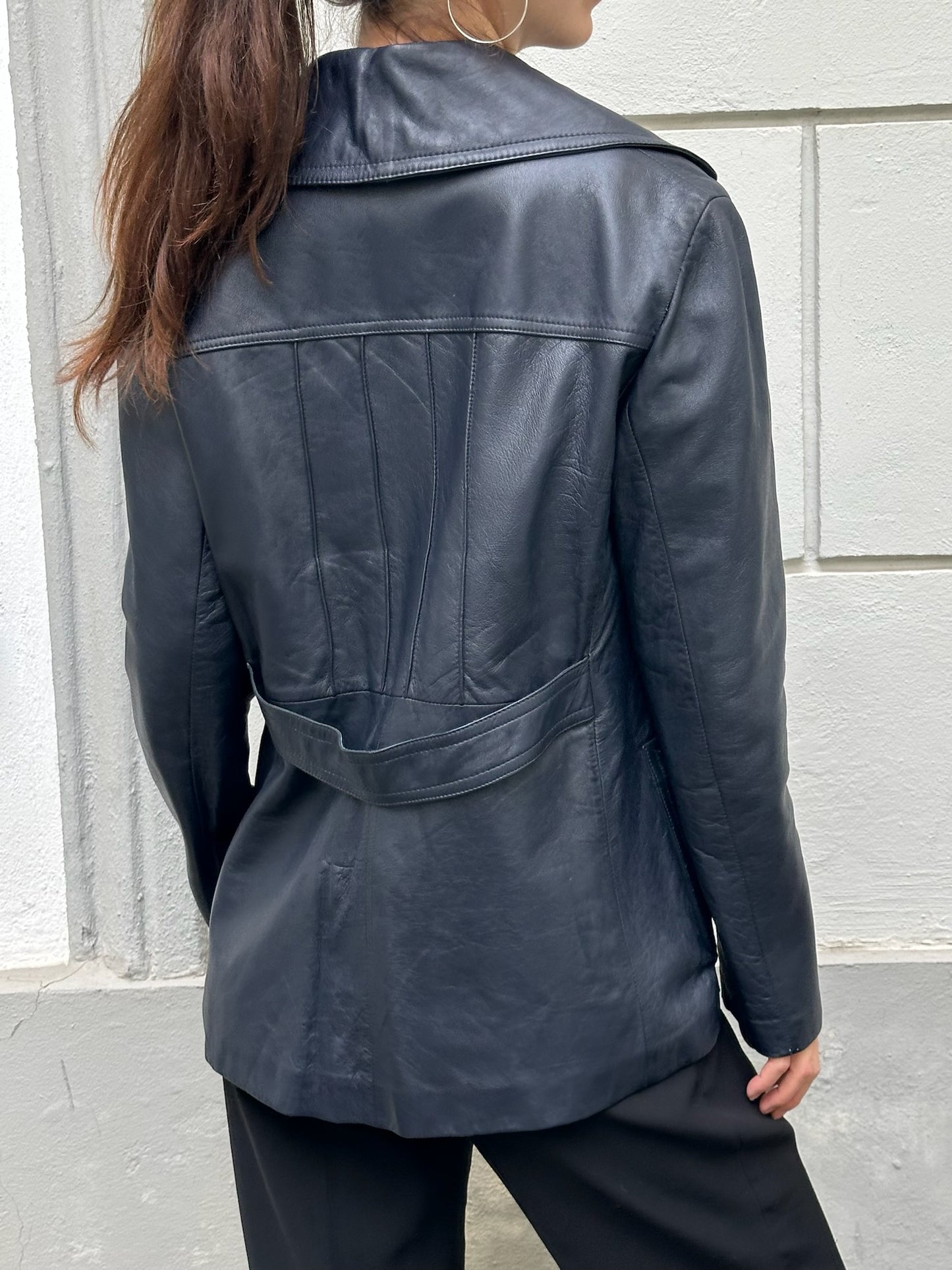 Vintage 100% Genuine Leather Blazer Jacket M