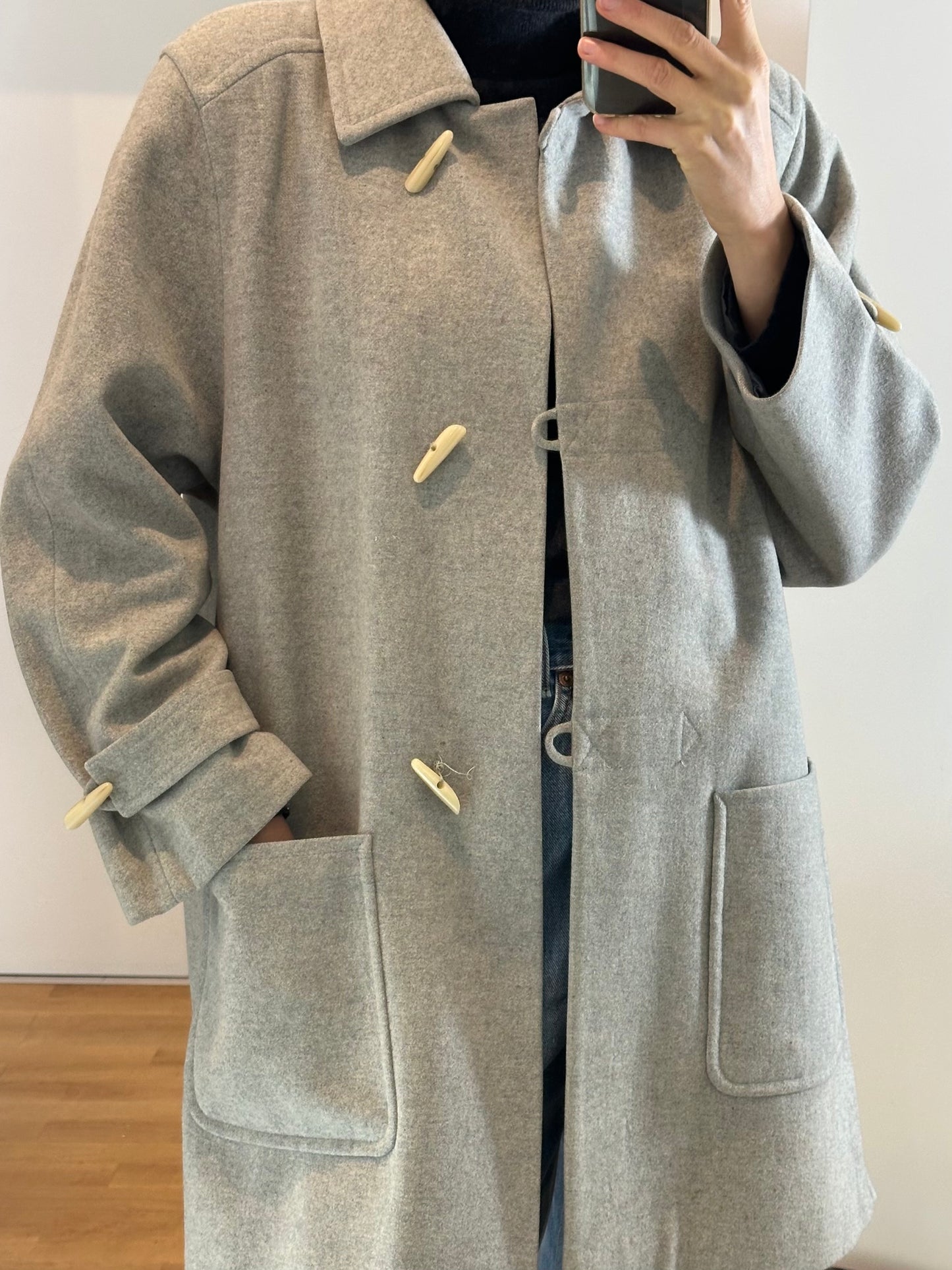 Vintage Gray Wool & Cashmere Coat M/L