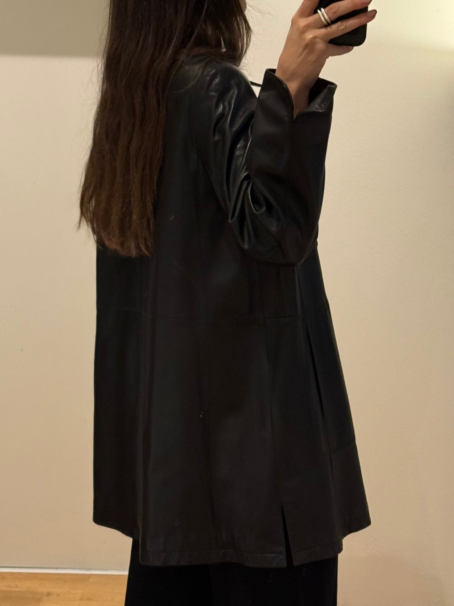 Vintage 100% Genuine Nappa Leather Black Jacket S/M