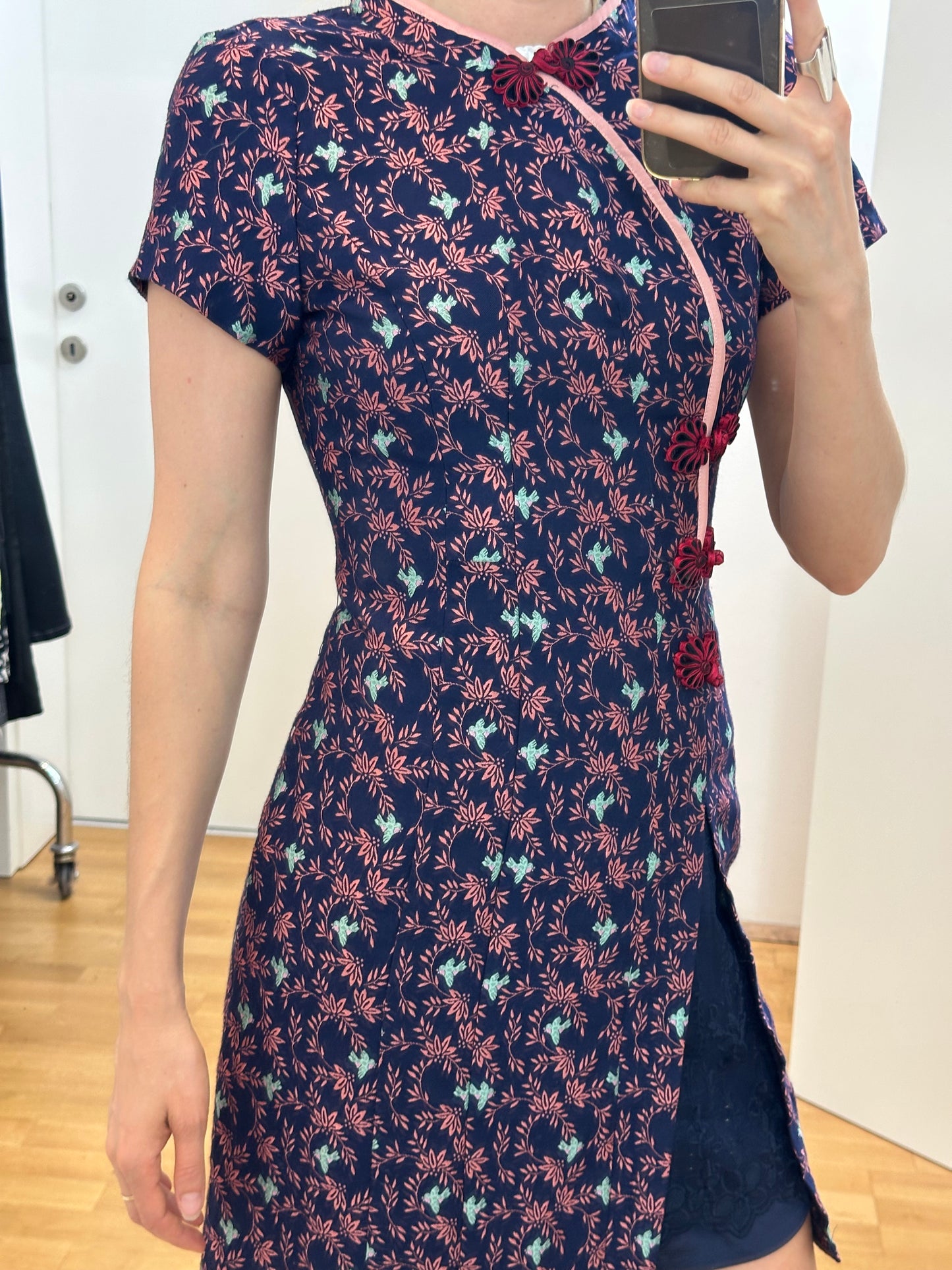 Navy and Pink Mini Dress XS