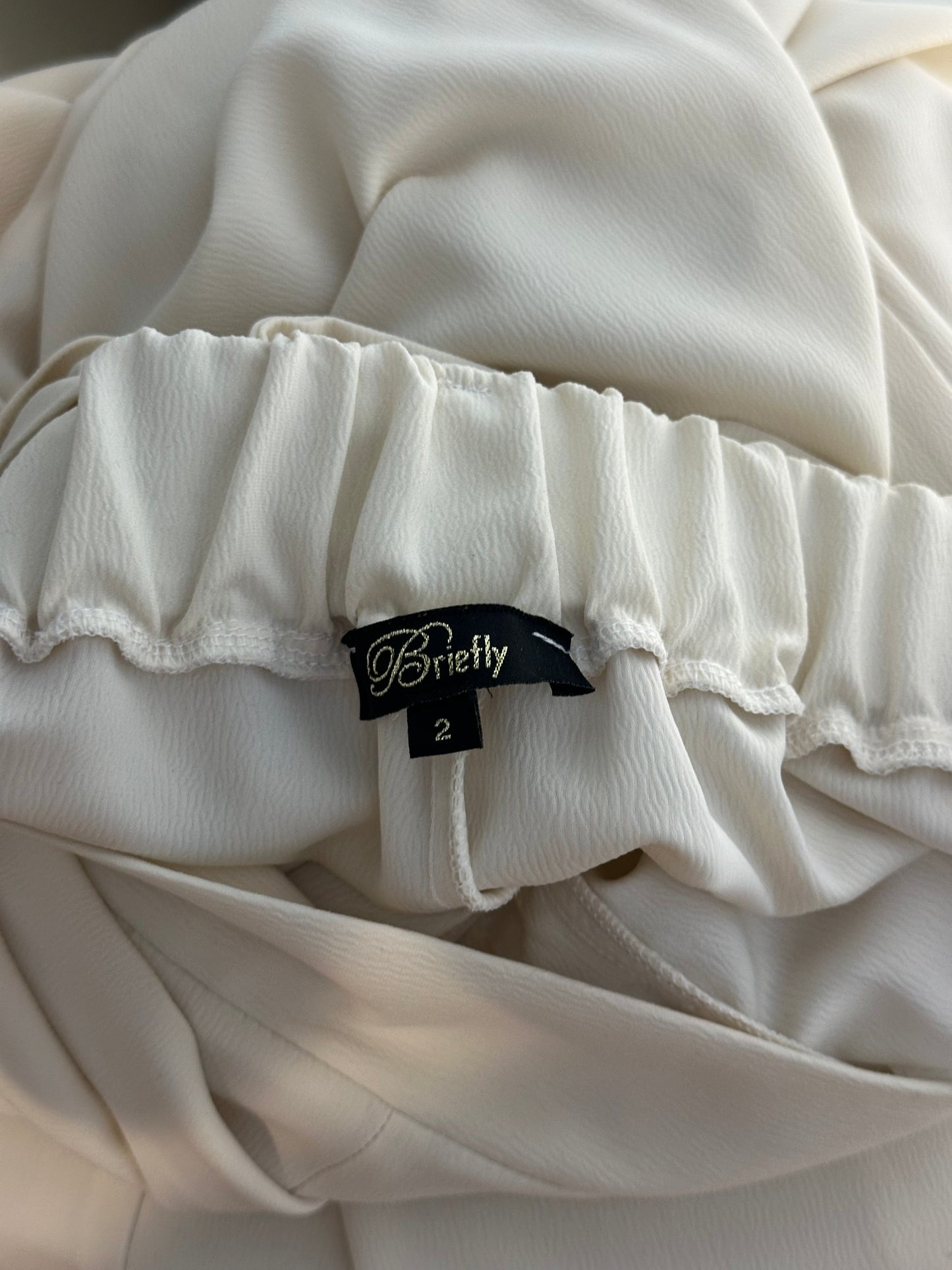 Cream Wide Leg Trousers S