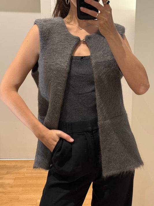Vintage Gray Wool Vest/Gilet