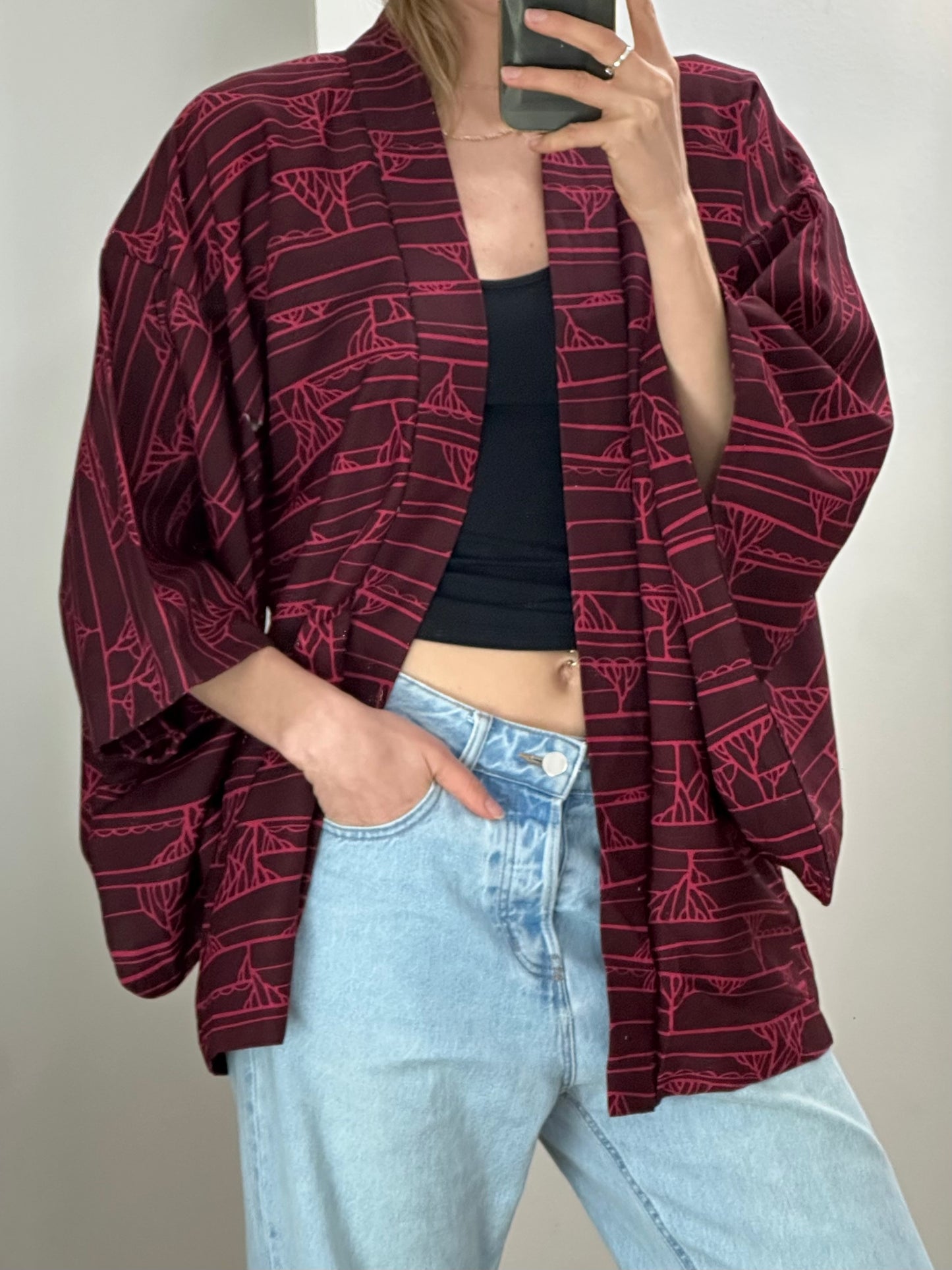 Japanese Haori Kimono Jacket One Size