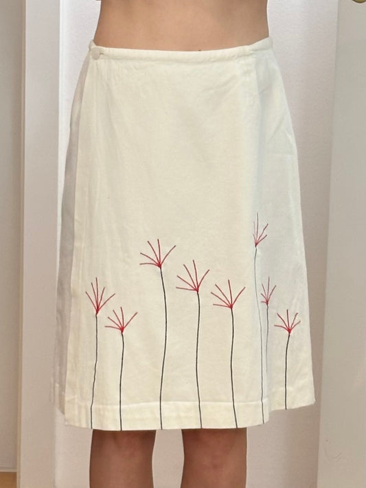 Vintage Cotton Midi Skirt S