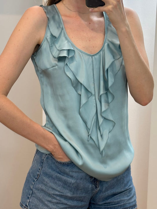 Kenar Turquoise Frills Top S