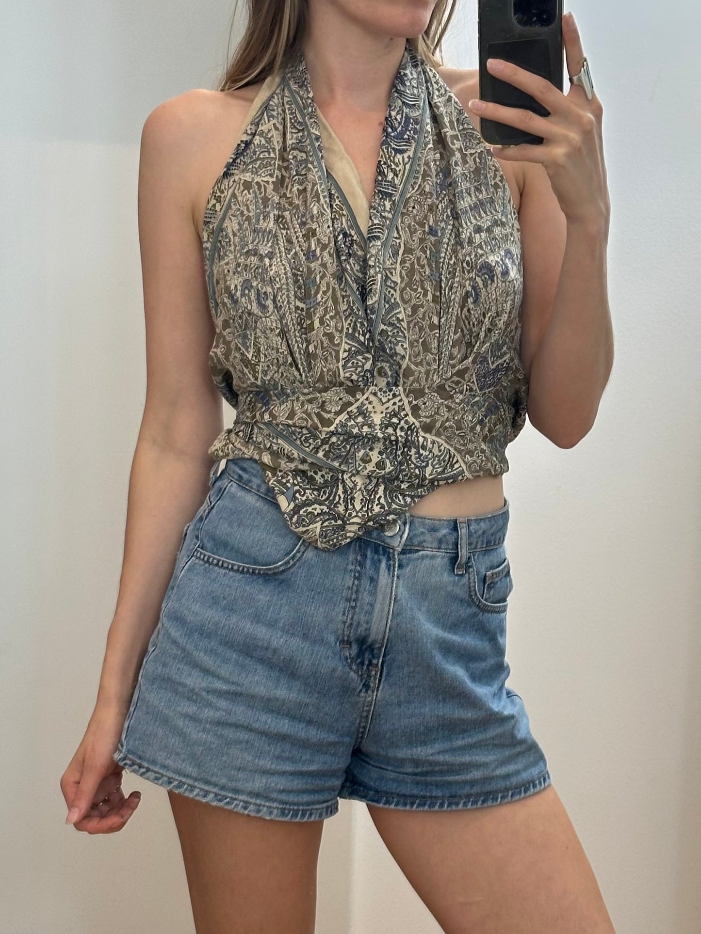 Vintage Silk Scarf L