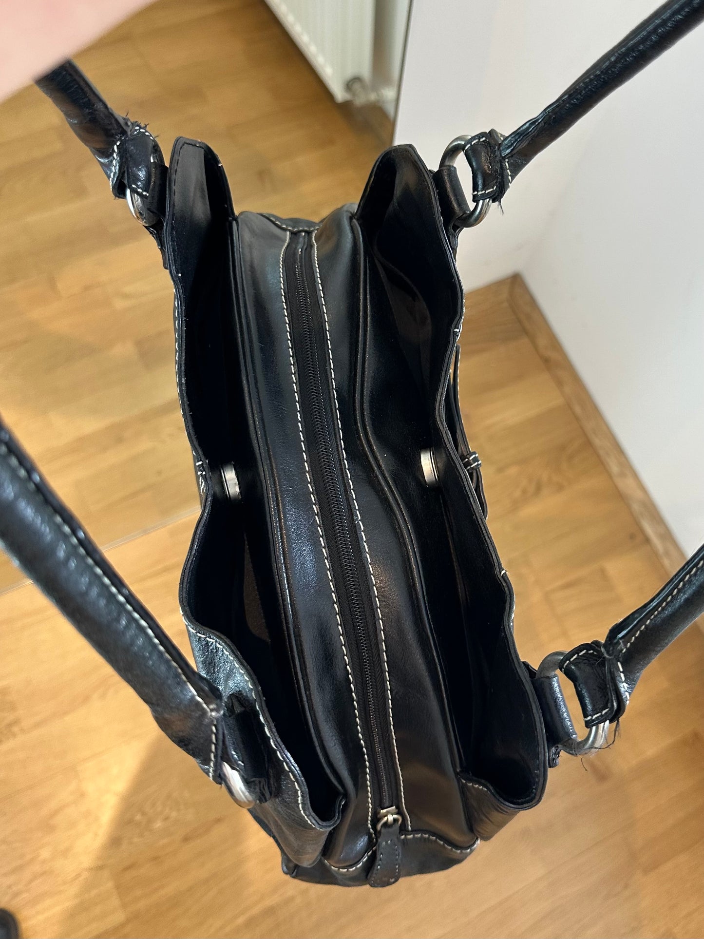 Vintage Black Leather Bag