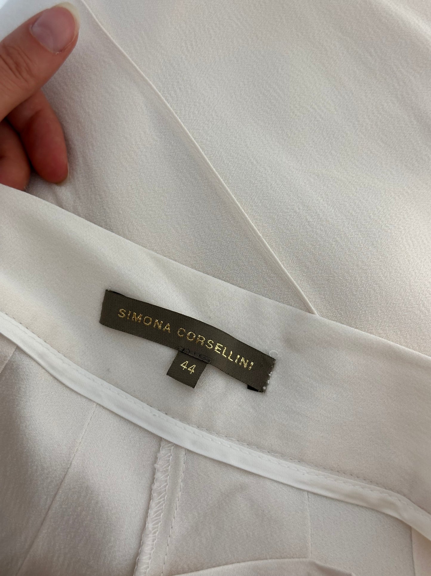 Simona Corsellini White Trousers XS