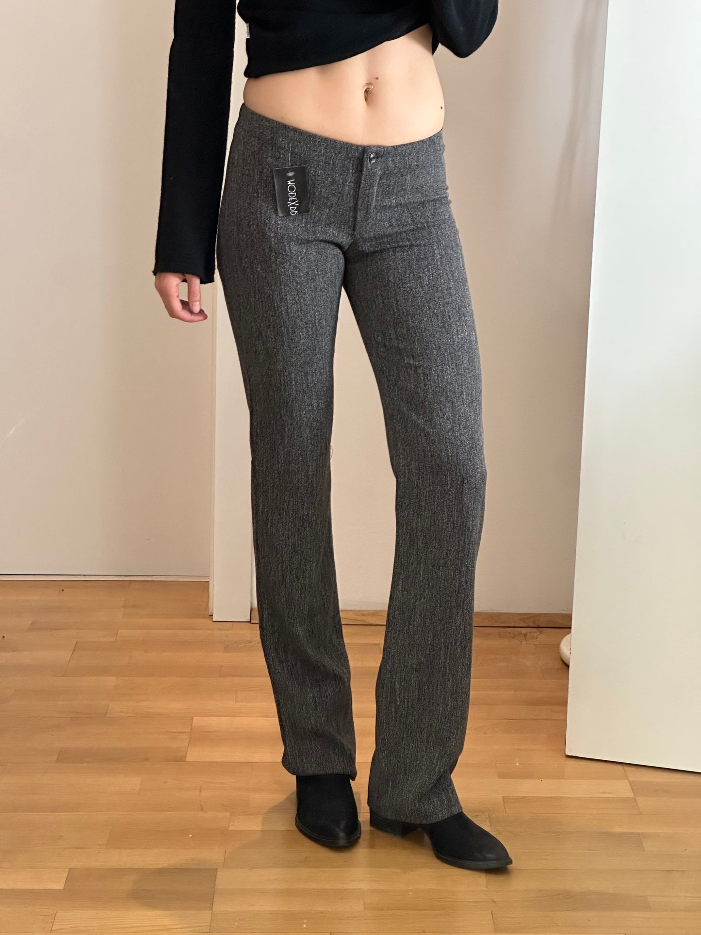 Vintage Y2K Low-rise Gray Trousers S