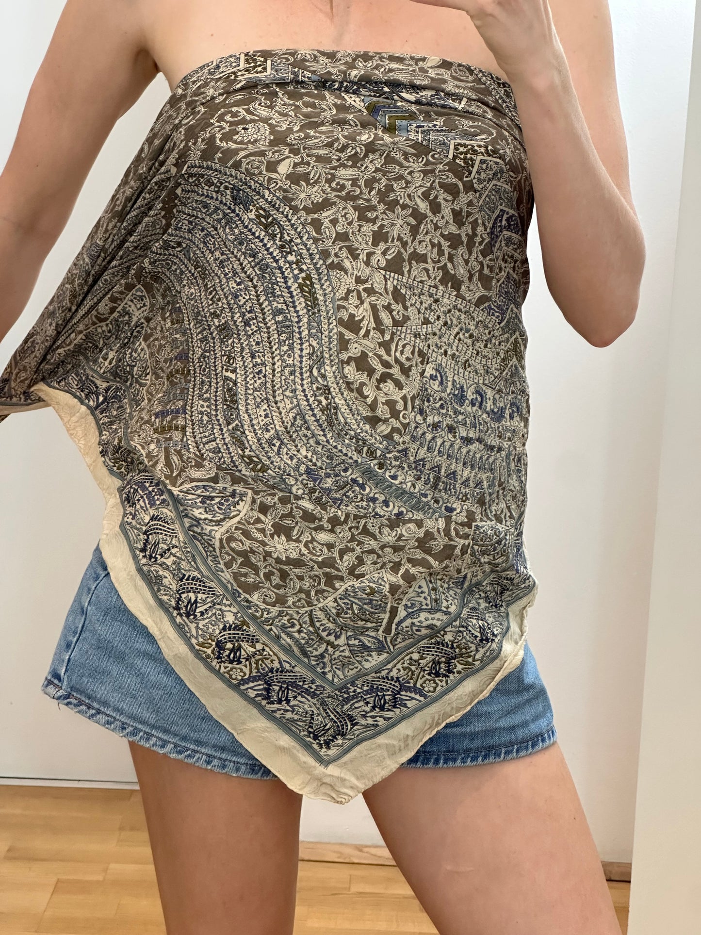 Vintage Silk Scarf L