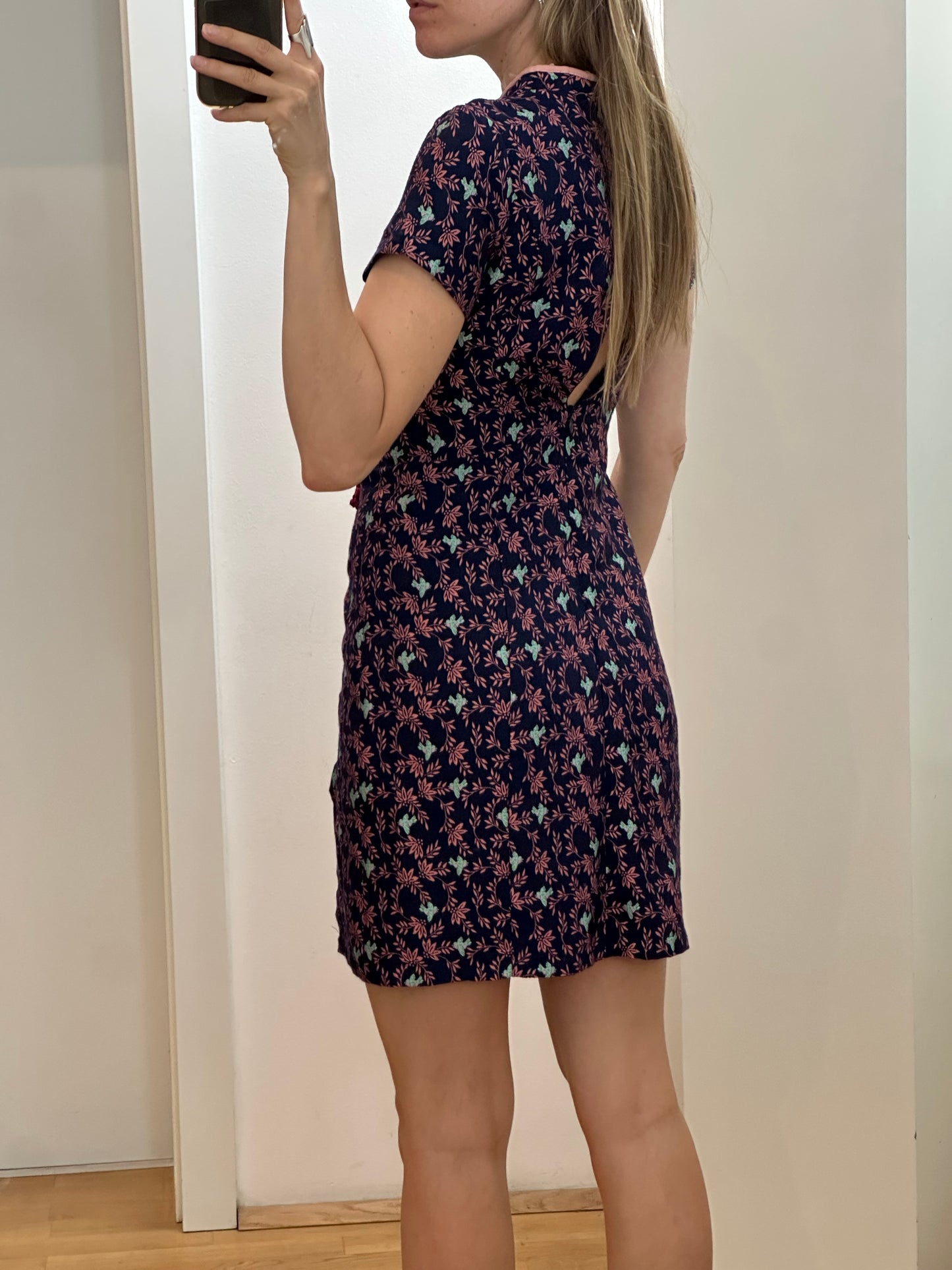 Navy and Pink Mini Dress XS