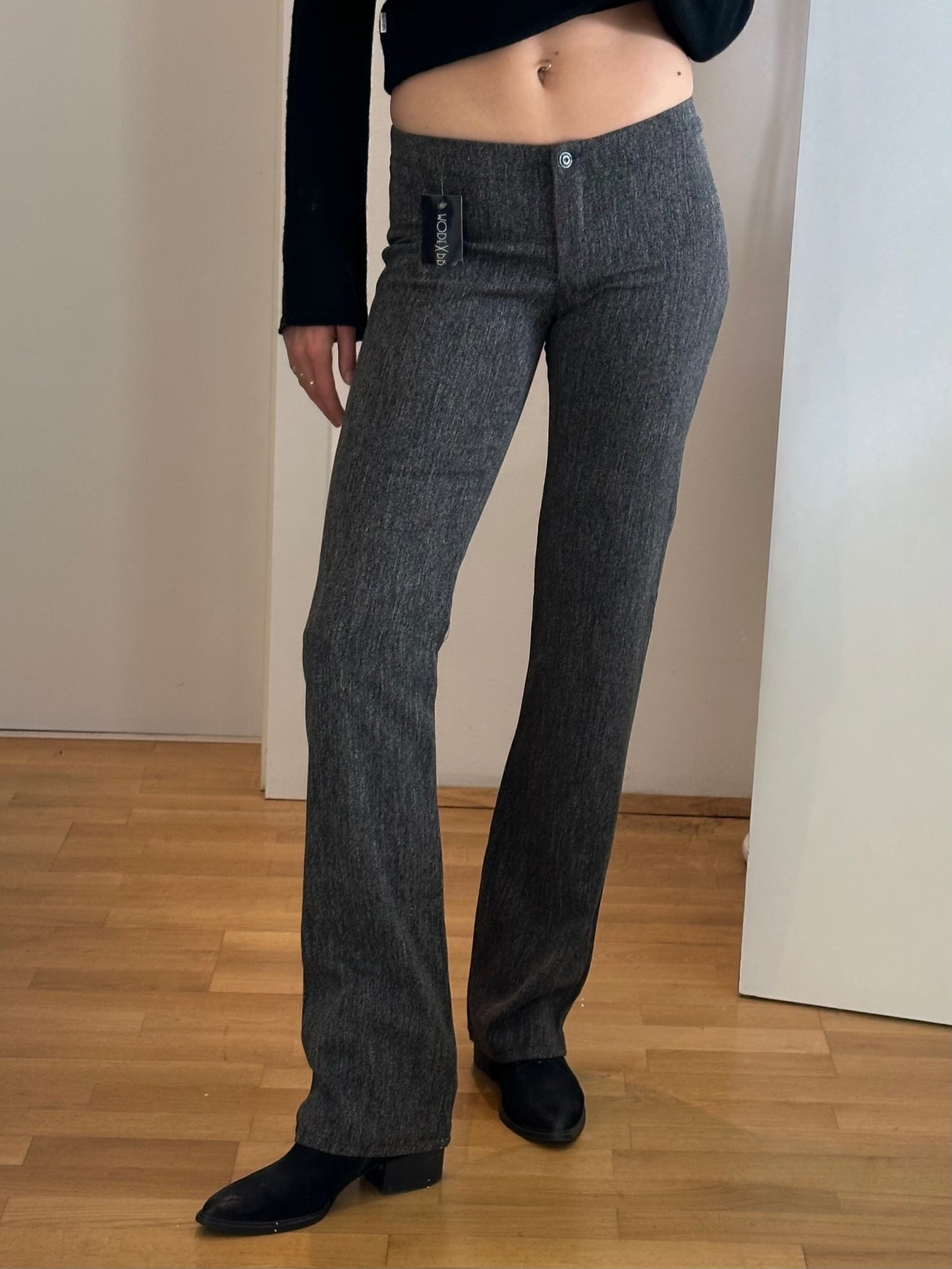 Vintage Y2K Low-rise Gray Trousers S