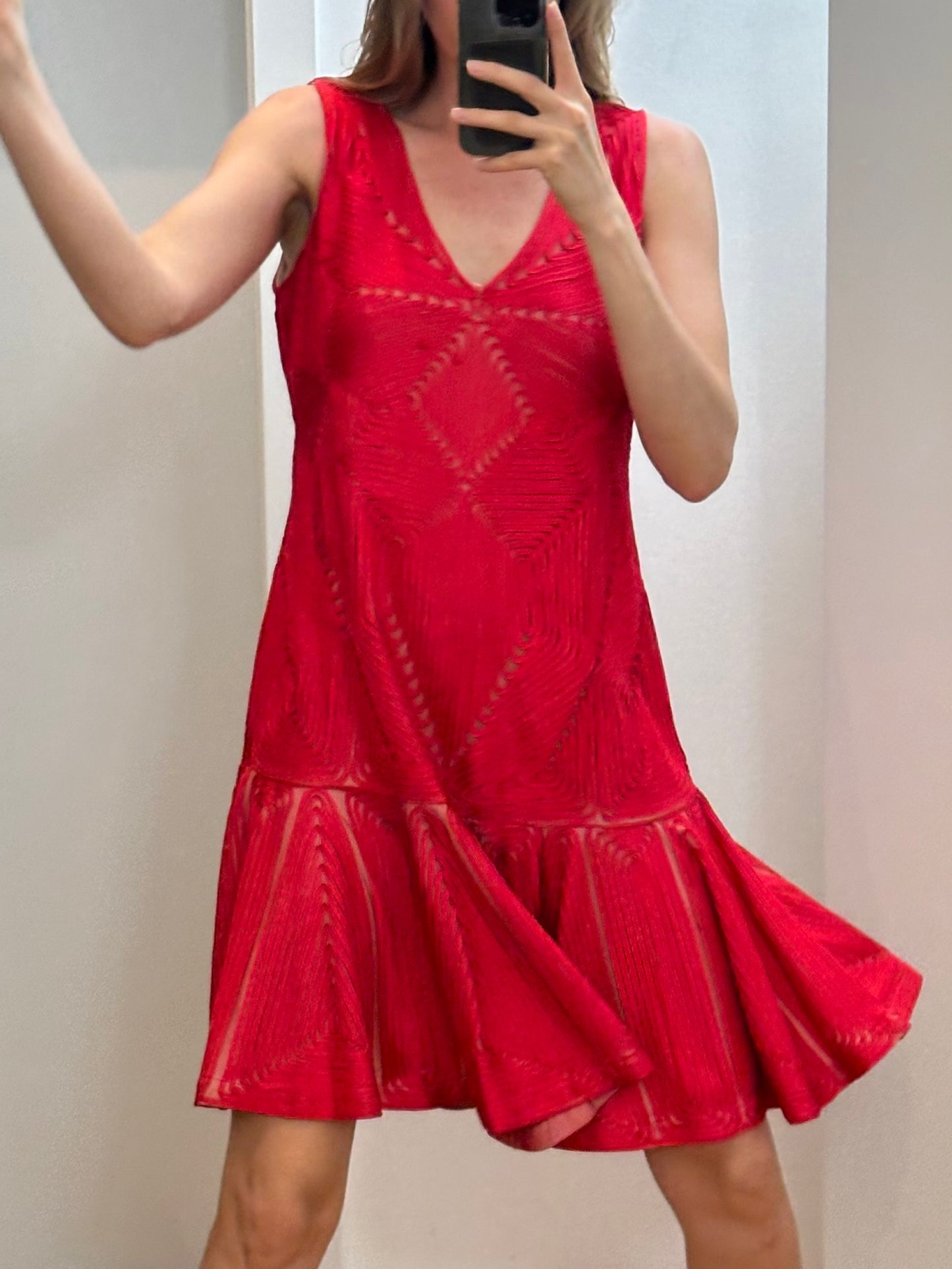 JS Collections Red Dress M/L