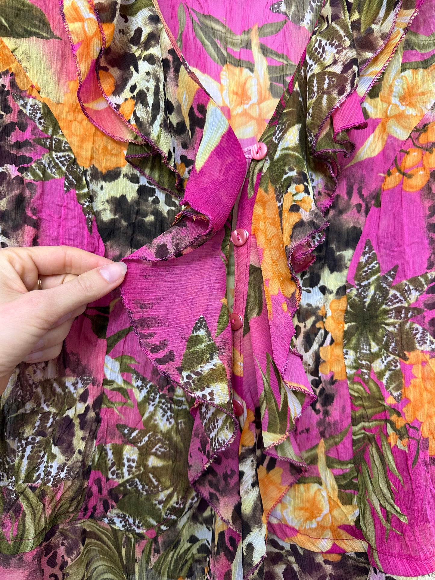 Vintage Floral Blouse S/M