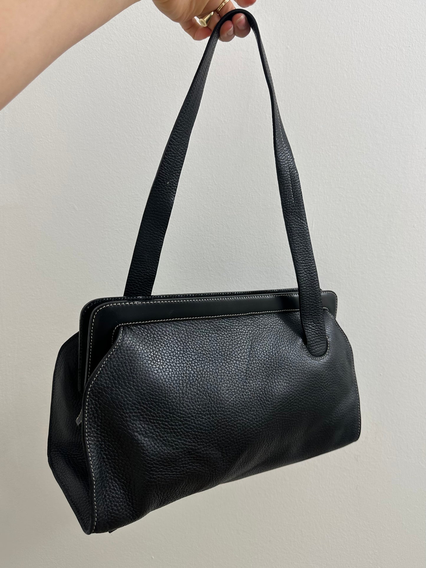 Vintage Black Leather Bag