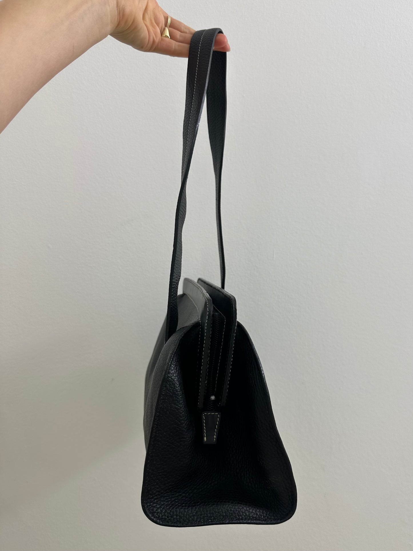 Vintage Black Leather Bag