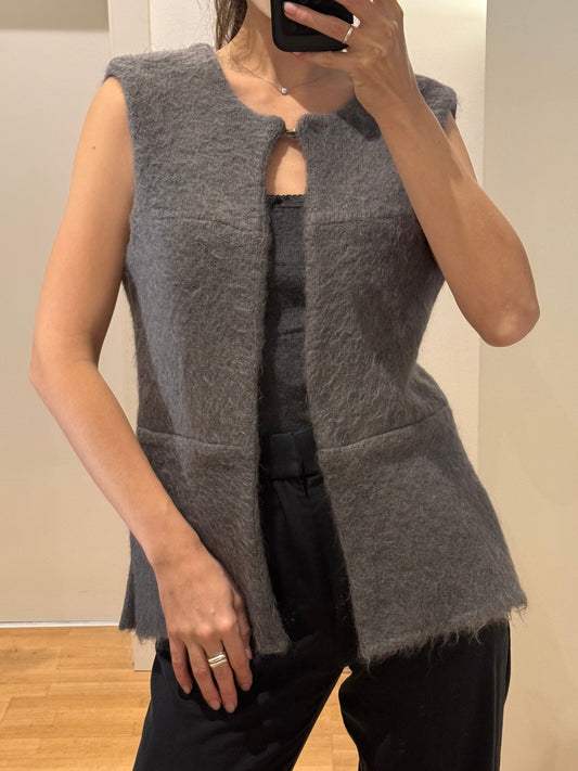 Vintage Gray Wool Vest/Gilet