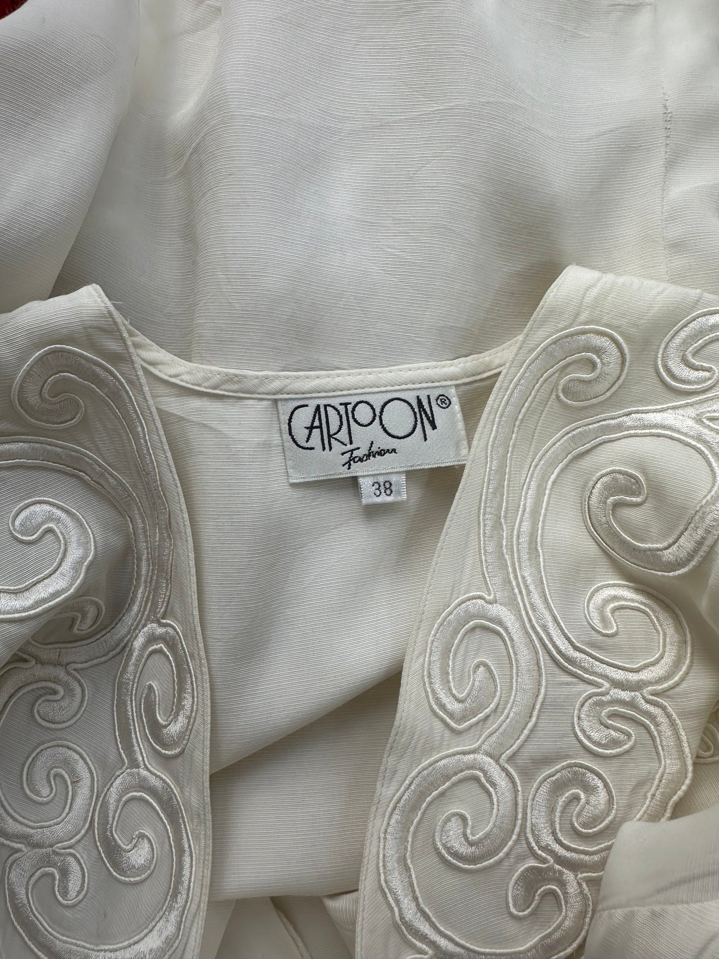 Vintage Viscose Blend White Blouse S