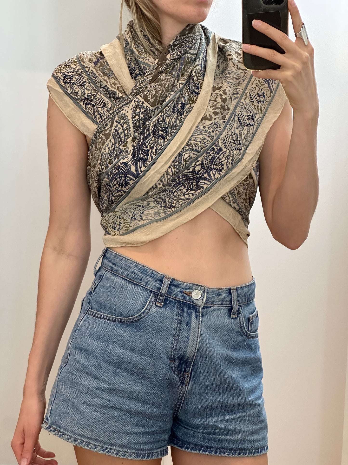 Vintage Silk Scarf L