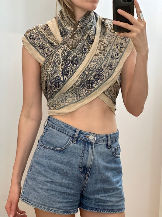 Vintage Silk Scarf L