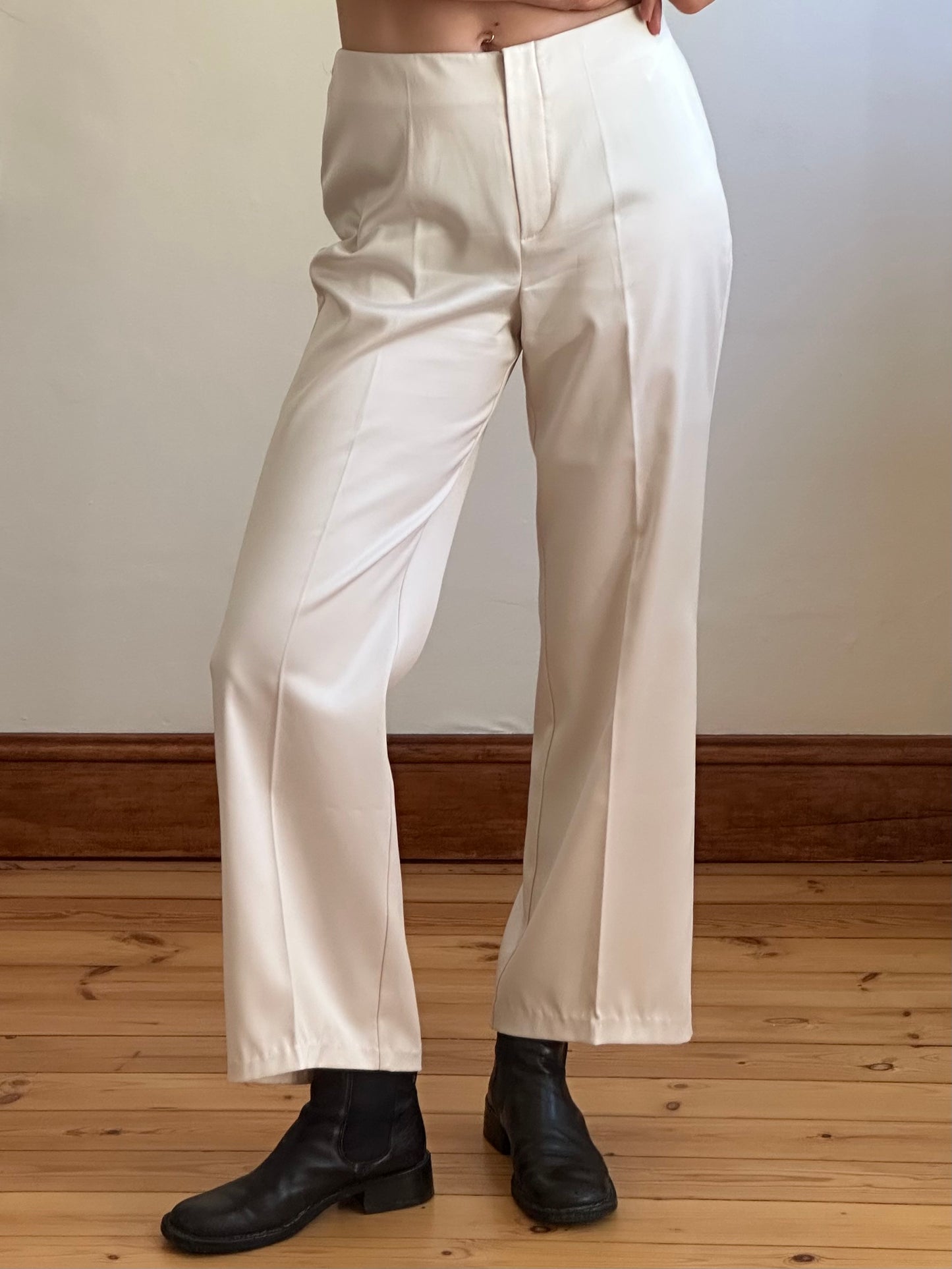 Vintage Cream White Trousers S/M
