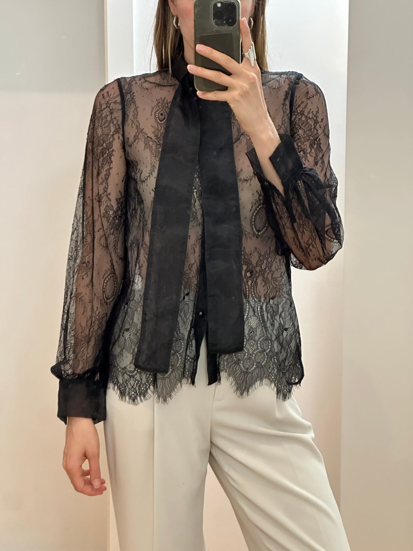 Marc Ellis Lace Blouse XS